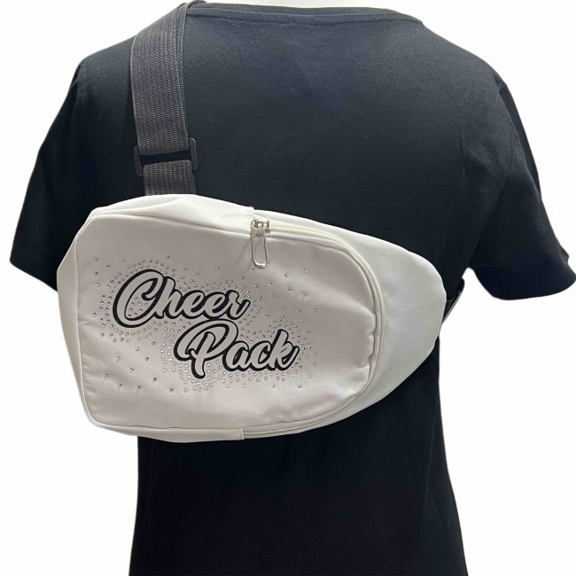 Crossbody  weiß - Cheer Pack Schleife - mit Bling